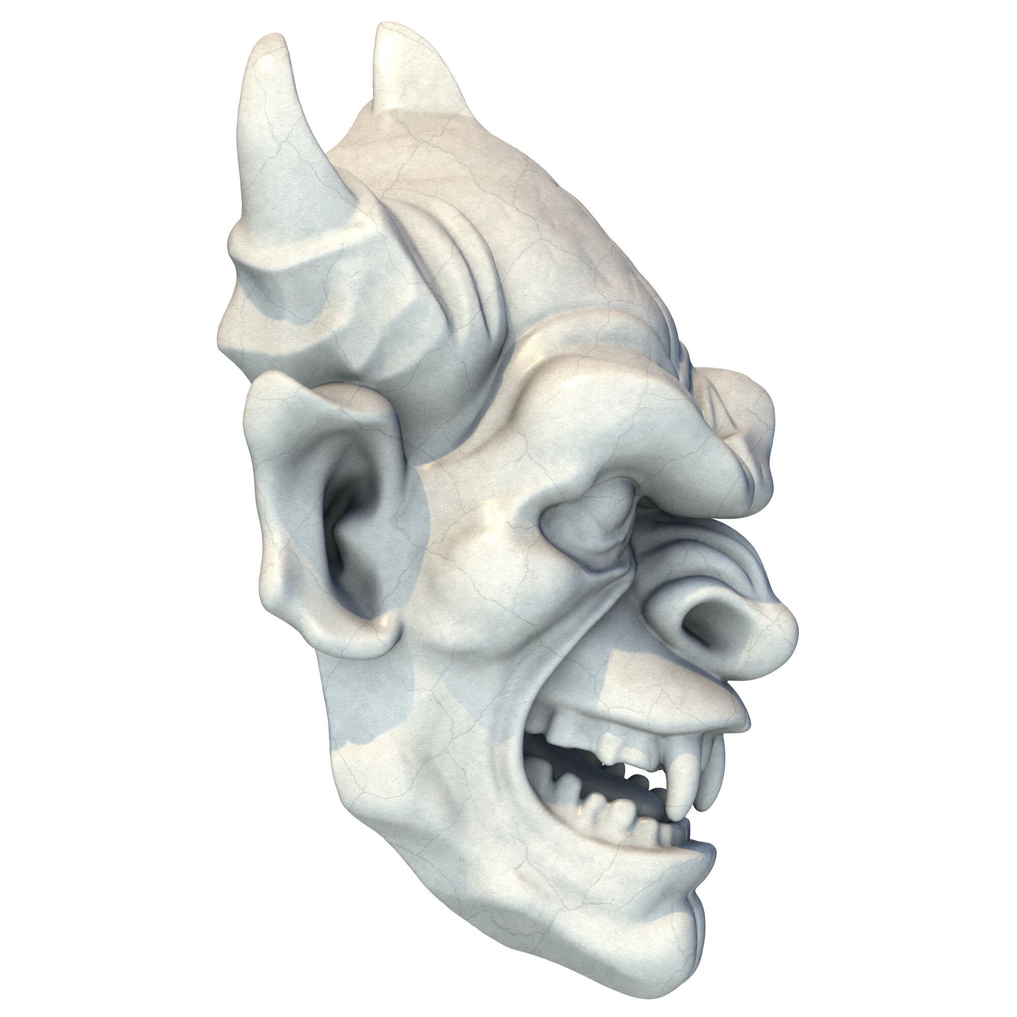 Gargoyle Head 10 3D print model_5