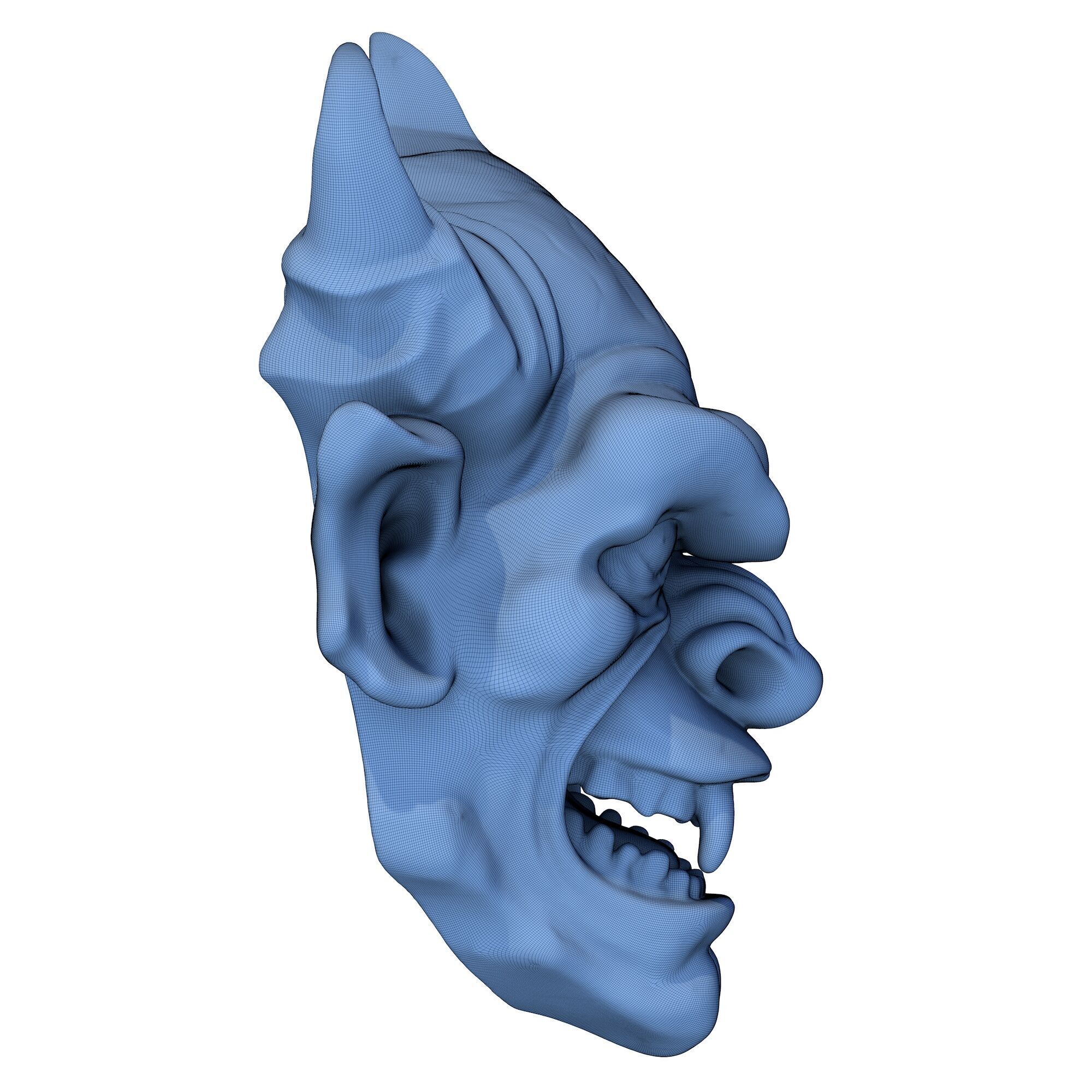 Gargoyle Head 10 3D print model_9