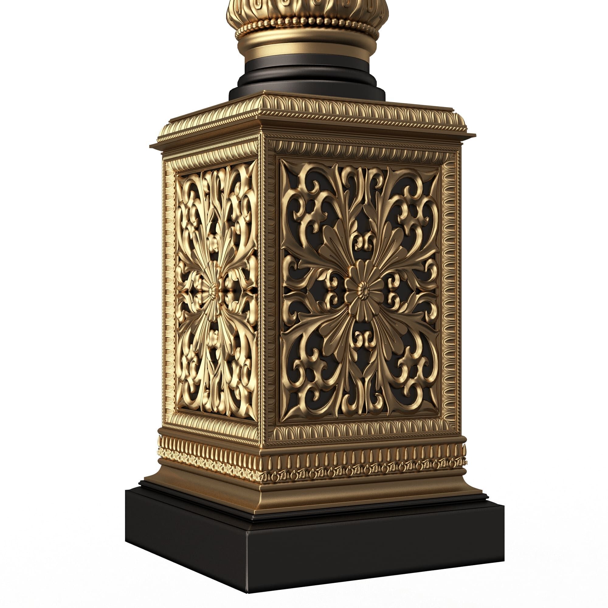 Classic Street Light 0103 Low-poly 3D model_3