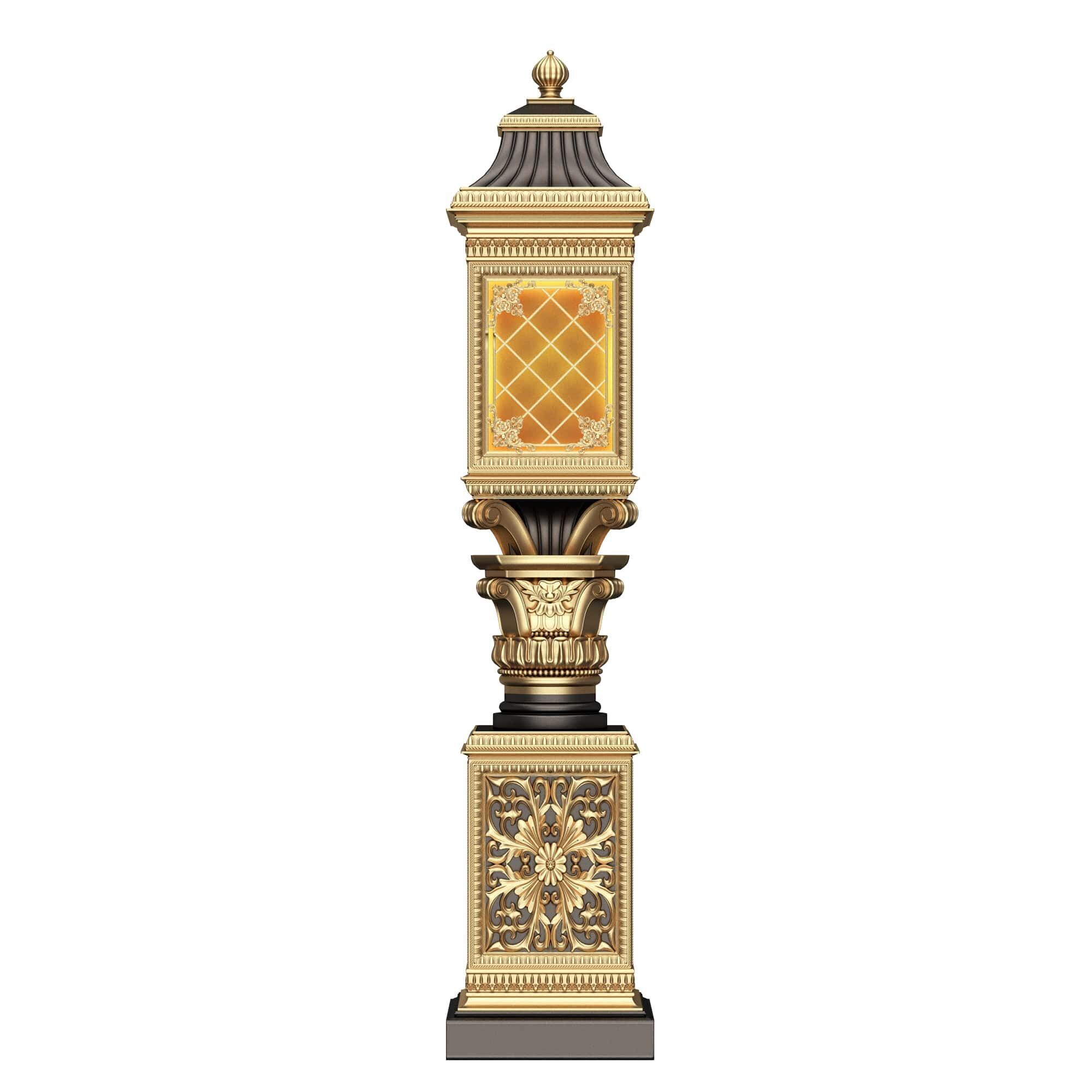 Classic Street Light 0103 Low-poly 3D model_5