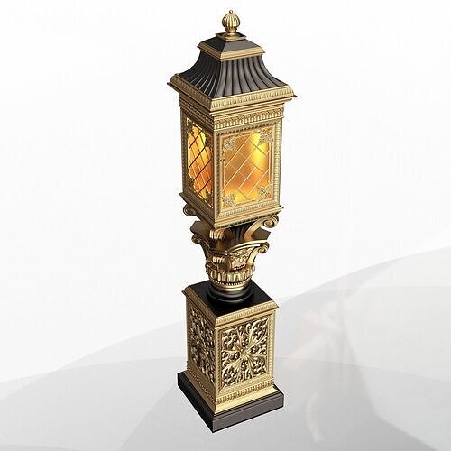 Classic Street Light 0103 Low-poly 3D model