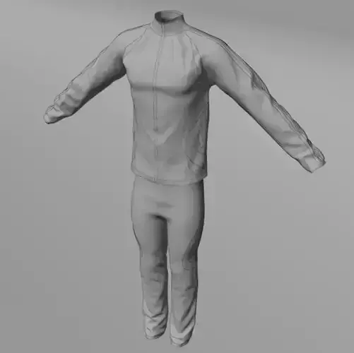 Male Tracksuit 3D model Low-poly 3D model