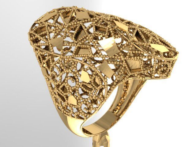 Large selection of rings casting directly 3D print model_39