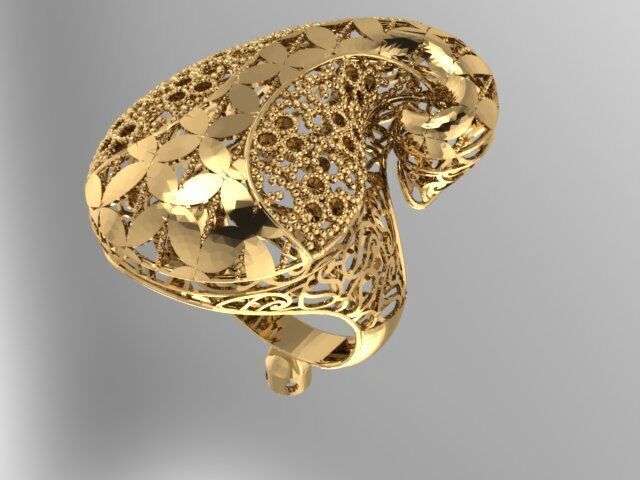 Large selection of rings casting directly 3D print model_35