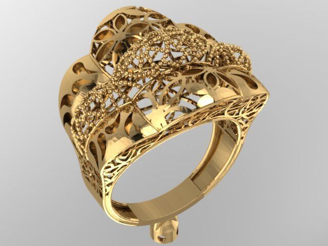 Large selection of rings casting directly 3D print model_44