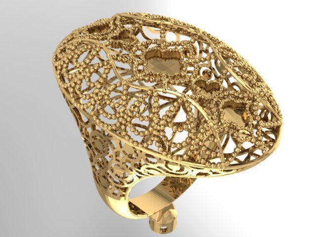 Large selection of rings casting directly 3D print model_40