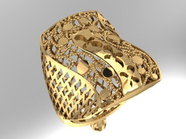 Large selection of rings casting directly 3D print model_42