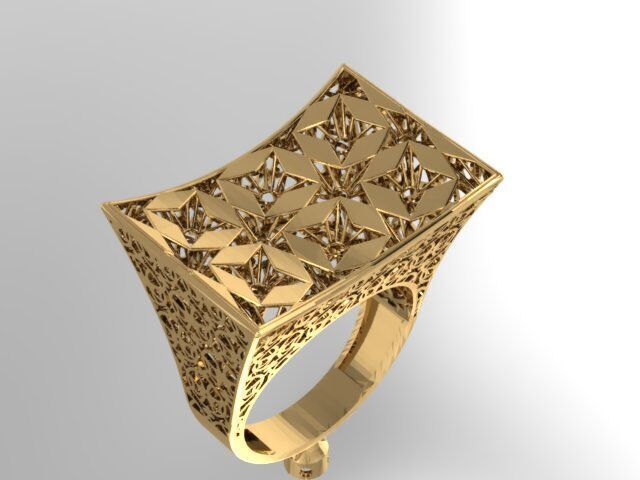 Large selection of rings casting directly 3D print model_15