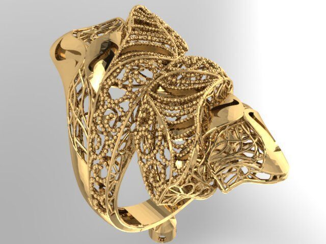 Large selection of rings casting directly 3D print model_49