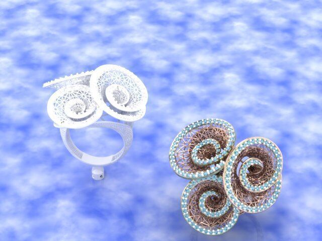 Large selection of rings casting directly 3D print model_10