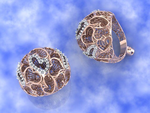 Large selection of rings casting directly 3D print model_31