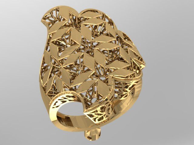 Large selection of rings casting directly 3D print model_21