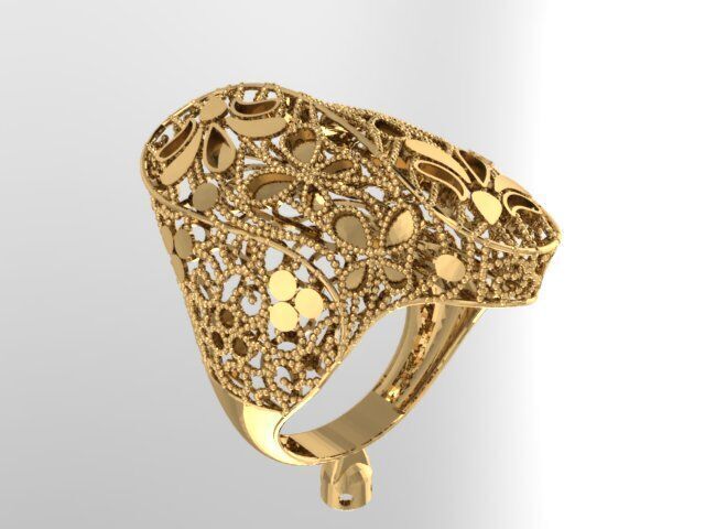 Large selection of rings casting directly 3D print model_38