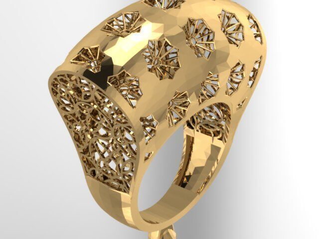 Large selection of rings casting directly 3D print model_114