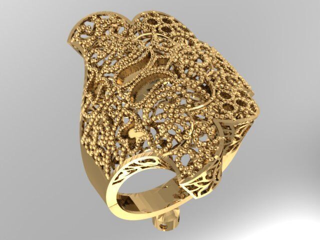 Large selection of rings casting directly 3D print model_41