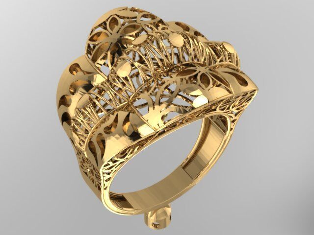 Large selection of rings casting directly 3D print model_45