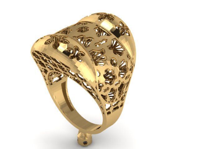 Large selection of rings casting directly 3D print model_91