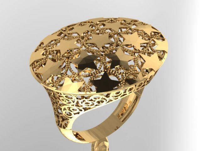 Large selection of rings casting directly 3D print model_50