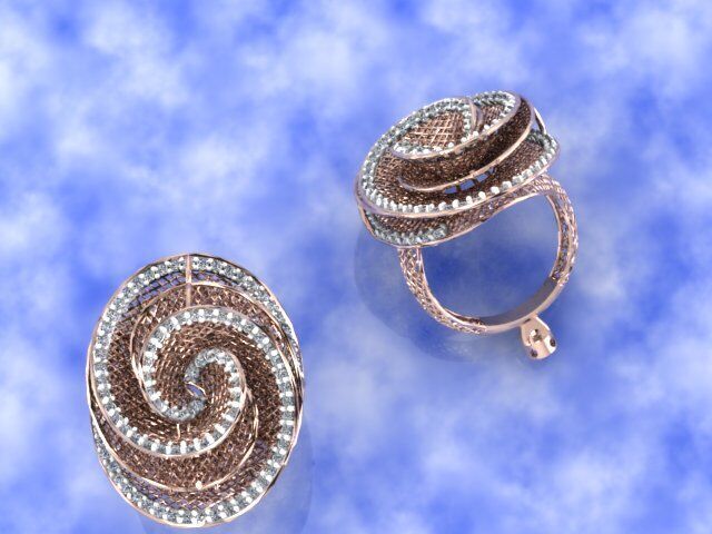 Large selection of rings casting directly 3D print model_103