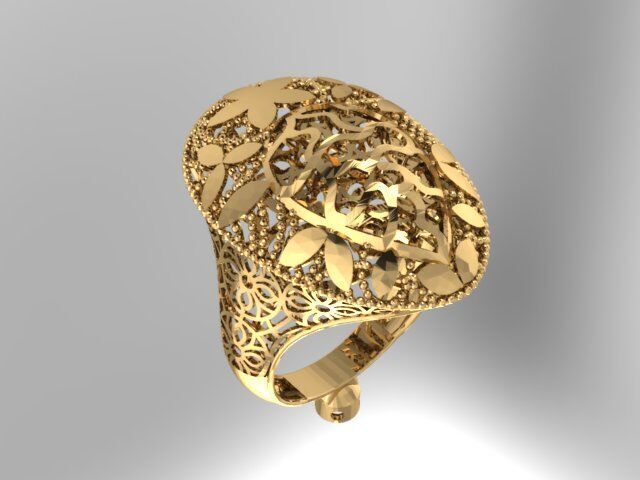 Large selection of rings casting directly 3D print model_14