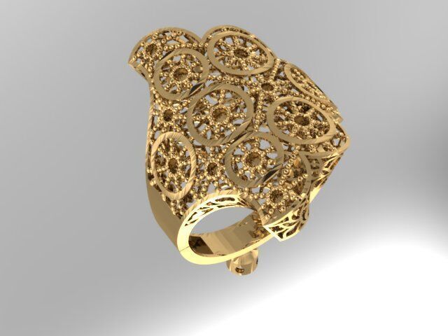 Large selection of rings casting directly 3D print model_36