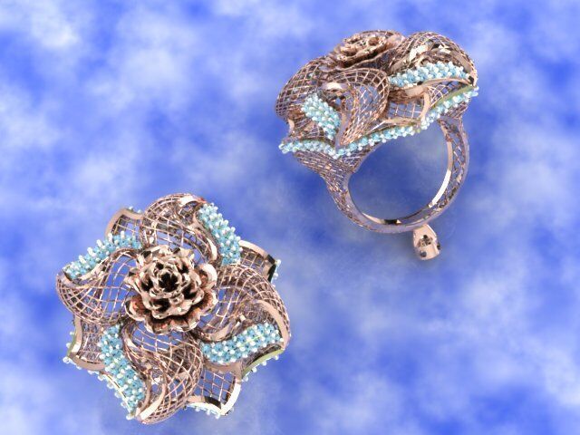 Large selection of rings casting directly 3D print model_104