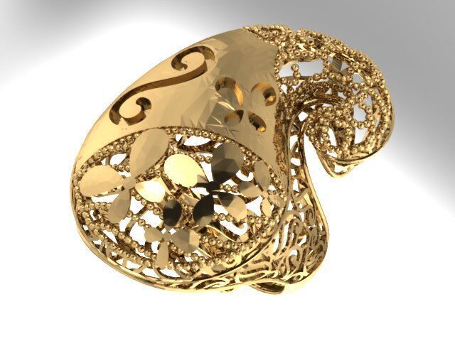 Large selection of rings casting directly 3D print model_43