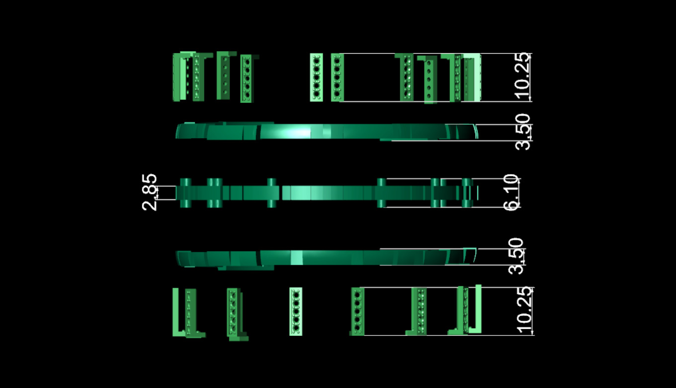 Bracelet Baraka 3D print model_11