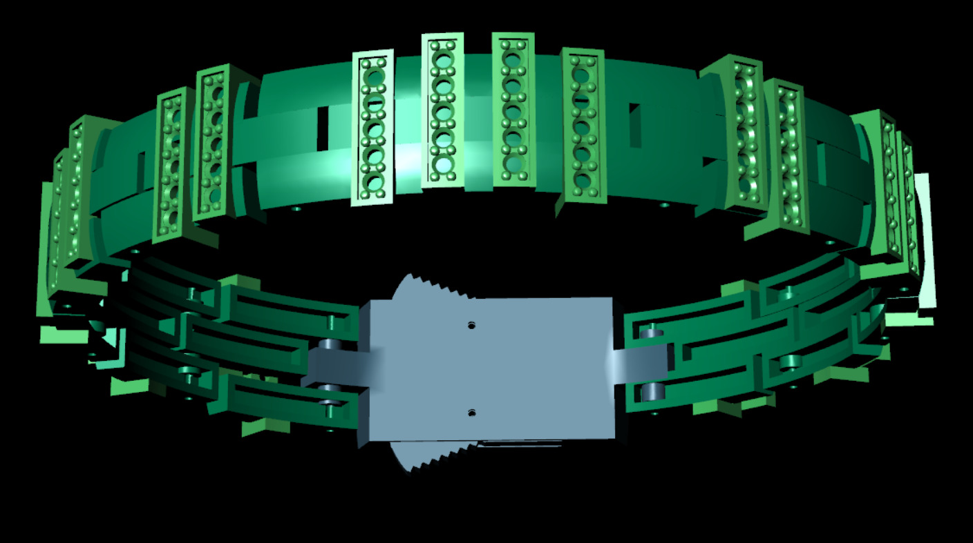 Bracelet Baraka 3D print model_13