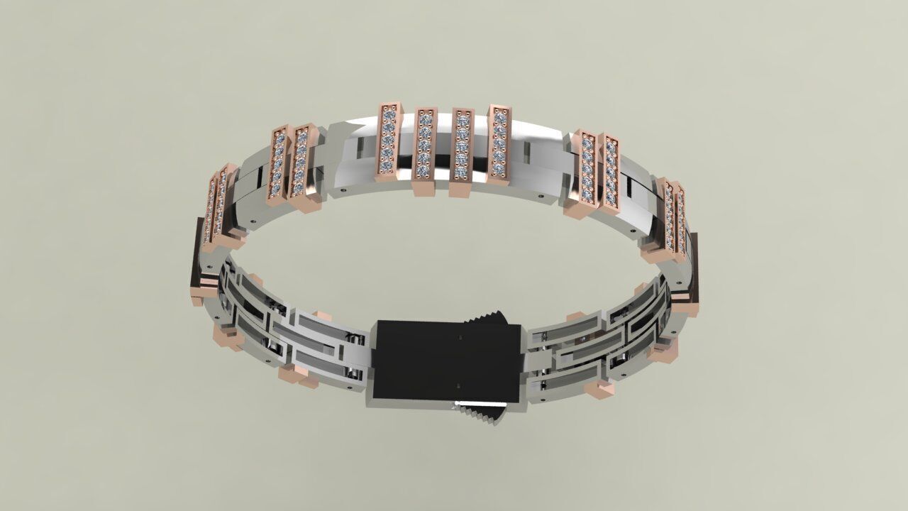 Bracelet Baraka 3D print model_7