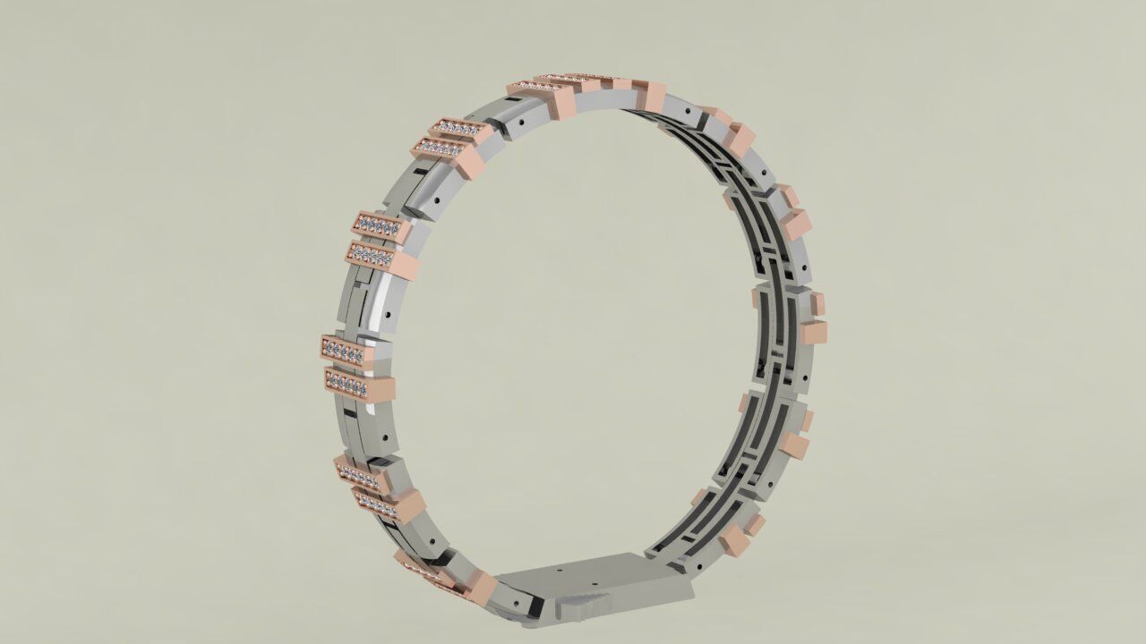 Bracelet Baraka 3D print model_6