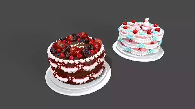 fruit cake 3D model