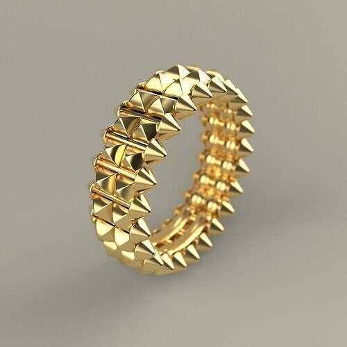 Clash Ring Double Row 19 Size 3D print model