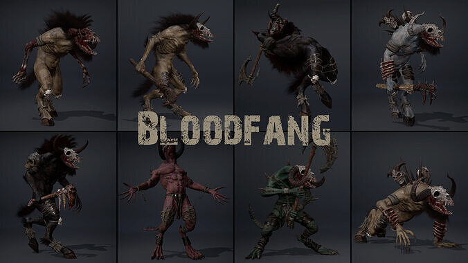 Bloodfang Low-poly 3D model