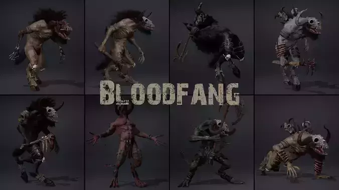 Bloodfang Low-poly 3D model