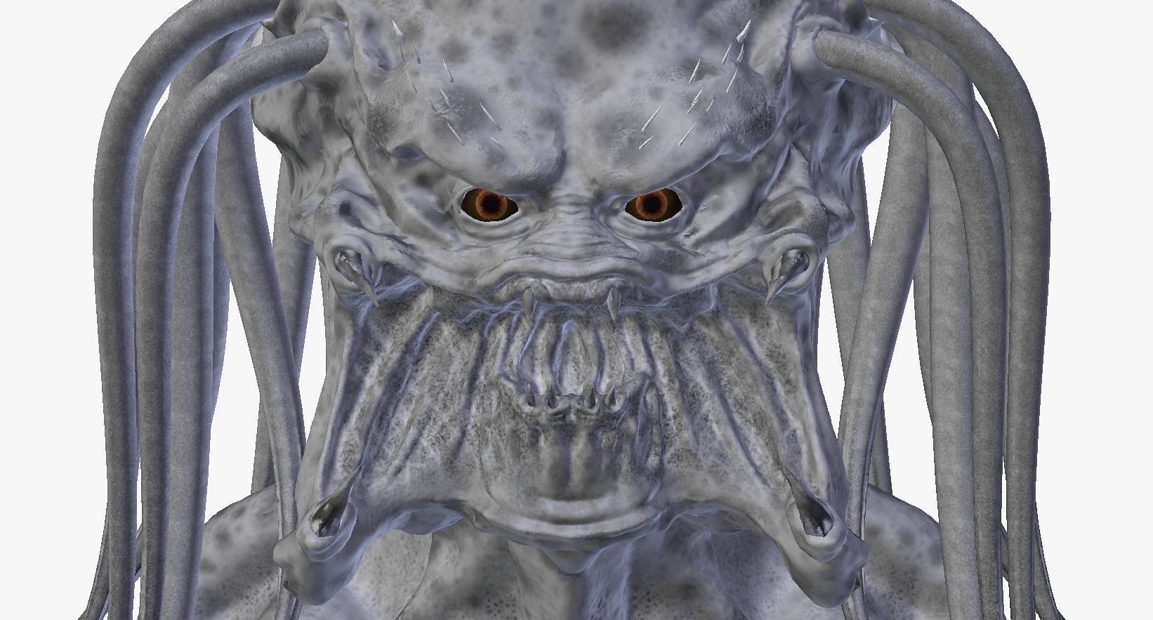 Predator head painted High-Poly 3D model_8