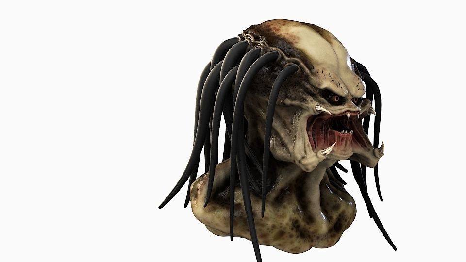 Predator head painted High-Poly 3D model_5