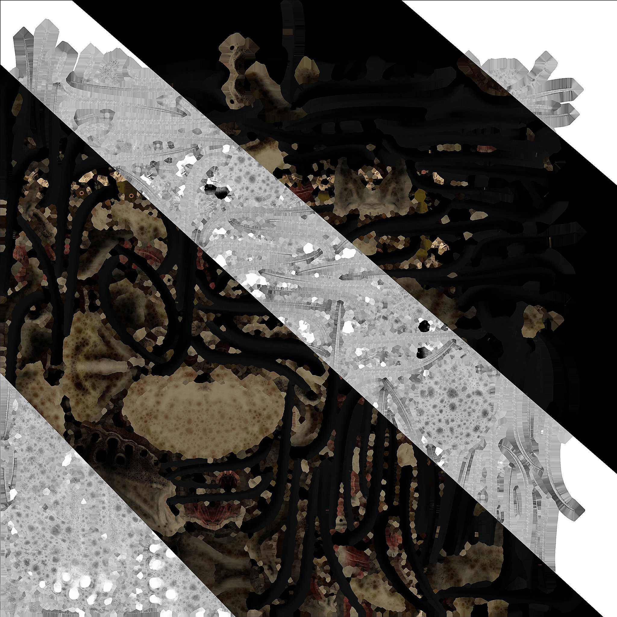 Predator head painted High-Poly 3D model_11