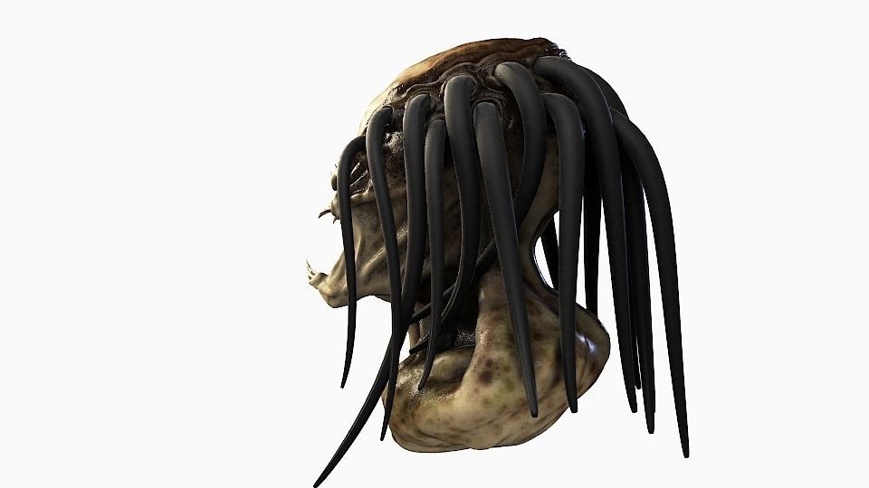 Predator head painted High-Poly 3D model_6