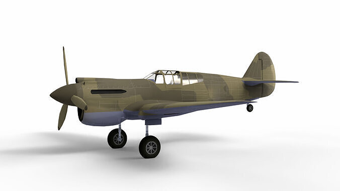 Fighter Plane Low-poly 3D model