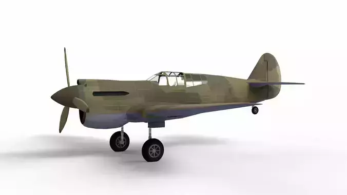 Fighter Plane Low-poly 3D model