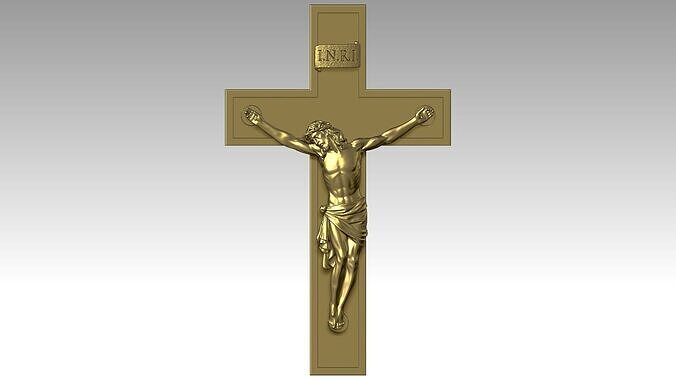 Jesus Chriss on Cross 3D print model