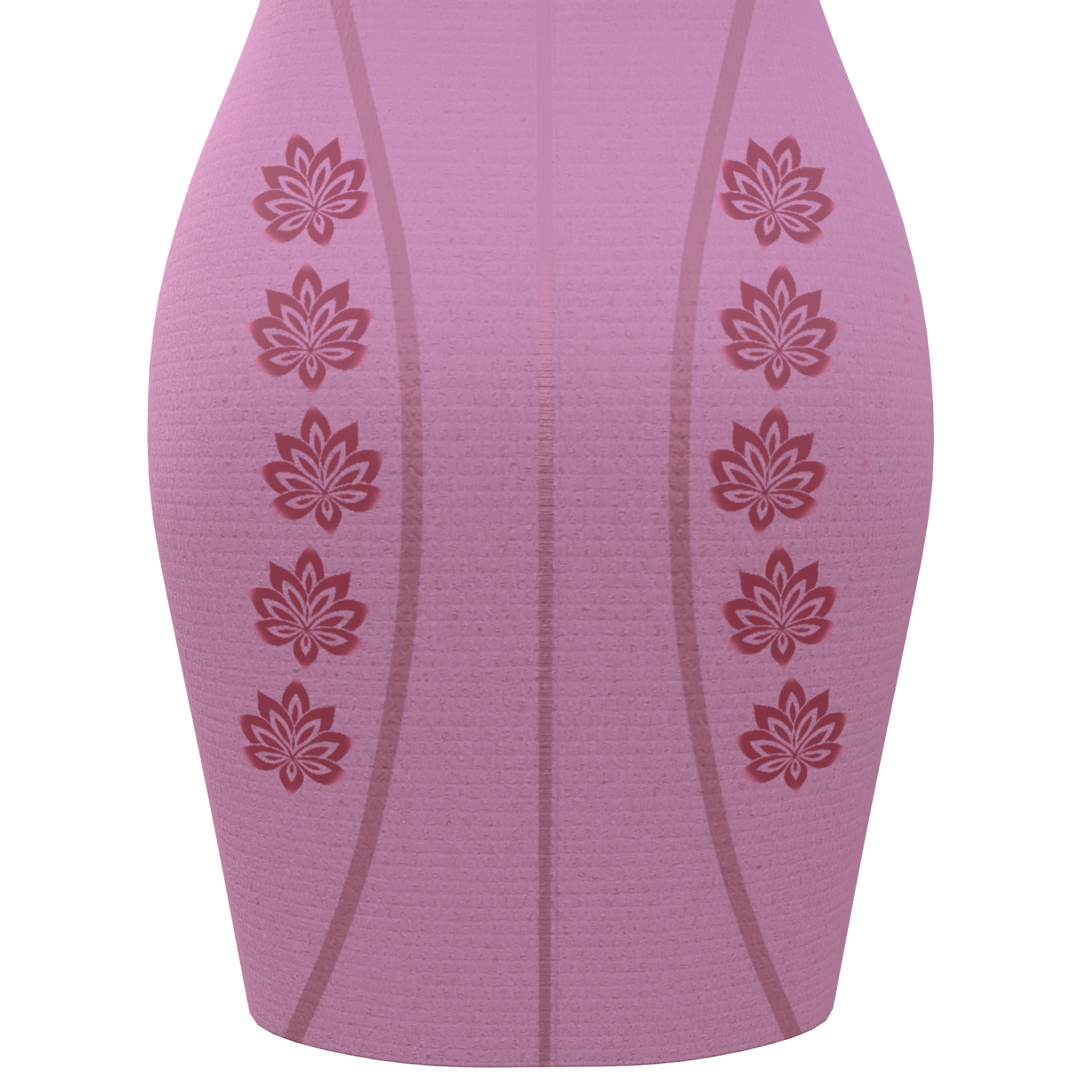 Low Poly Pink Vintage Dress Low-poly 3D model_6