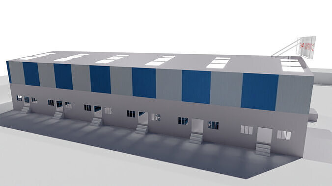Warehouse 3d Model with Forklift 3D model 6