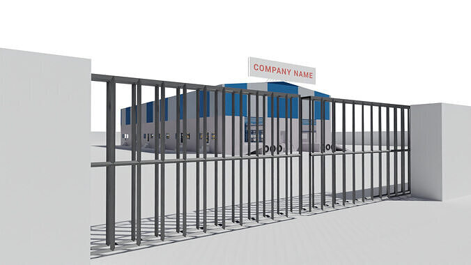 Warehouse 3d Model with Forklift 3D model 3