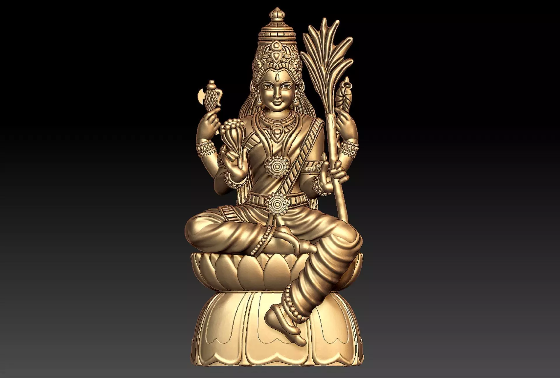 LALITHA DEVI GOLD PENDENT 3D print model_0