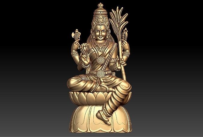 LALITHA DEVI GOLD PENDENT 3D print model