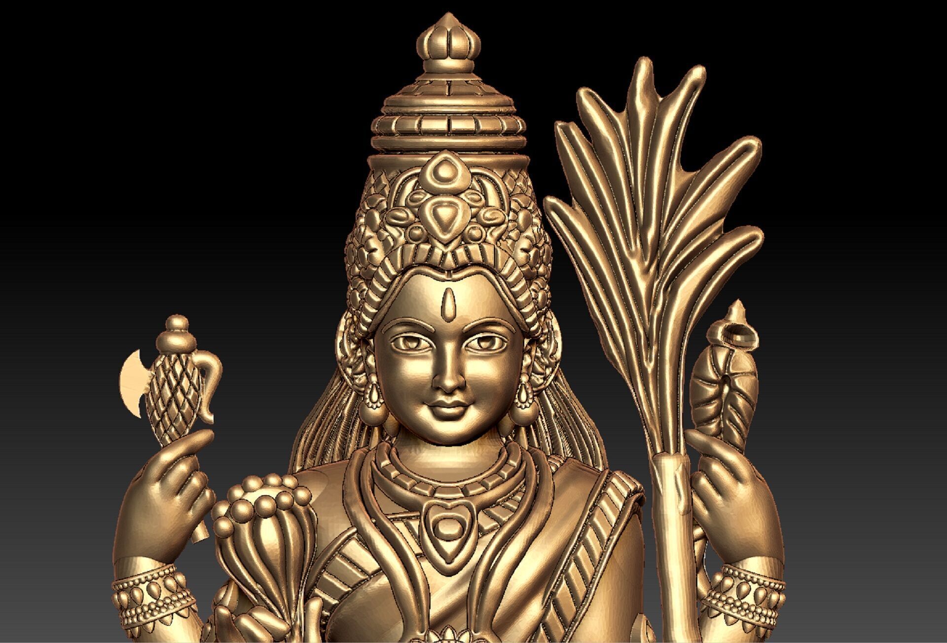LALITHA DEVI GOLD PENDENT 3D print model_1