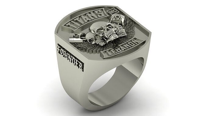 SKull Ring 3D Model  3D print model