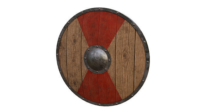 Round Shield Low-poly 3D model